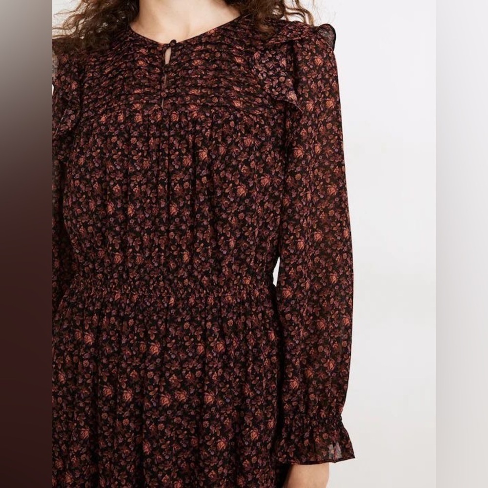 Madewell Georgette Tiered Ruffle Maxi Dress 2X - Picture 5 of 13